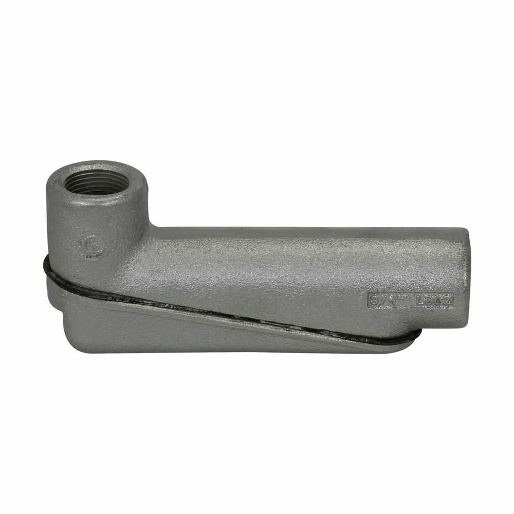 LBD1100 Condulet Type LBD Mogul Conduit Body With Cover and Neoprene Gasket, 1/2 in Hub, Copper-Free Aluminum, Aluminum Acrylic Painted/Electro-Galvanized