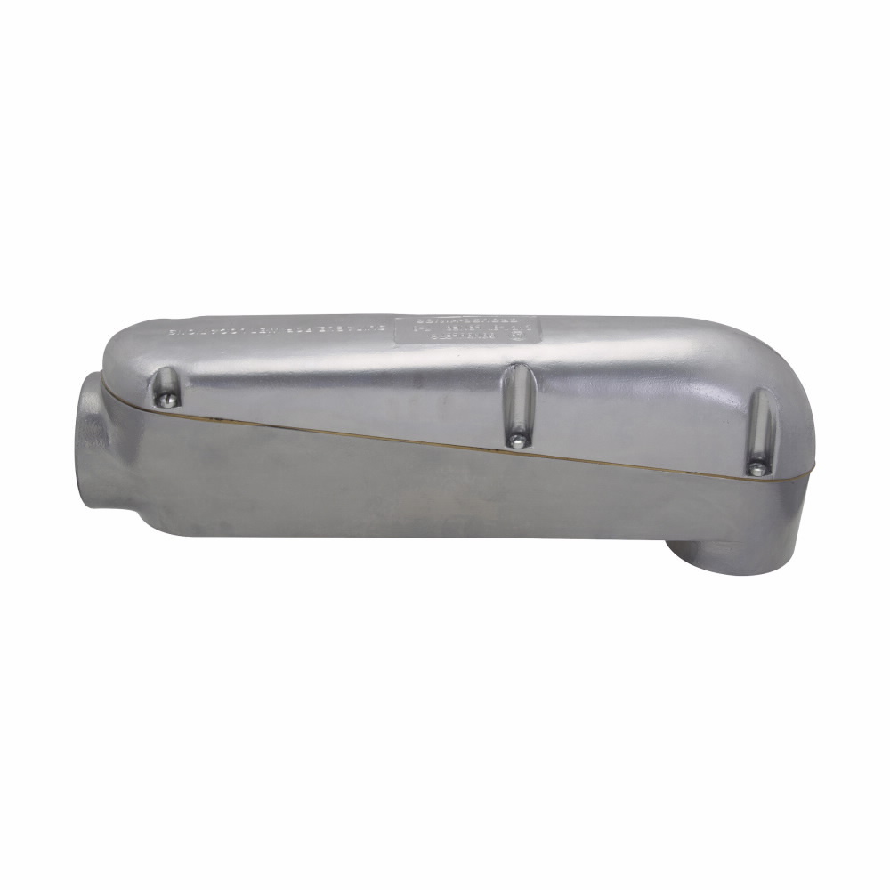 LBNEC10 Condulet Tapered Threaded Mogul Pull Elbow, 4 in Trade, 90 deg, Die Cast Copper-Free Aluminum, Metallic Painted