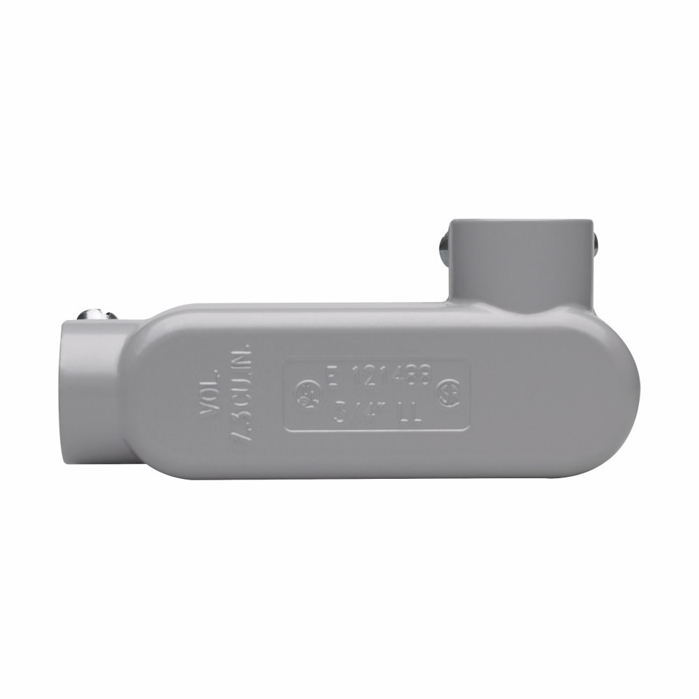 LL35CGN Condulet SnapPack Type LL Conduit Outlet Body With Cover and Neoprene Gasket, 1 in Hub, 5 Form, 12.2 cu-in Capacity, Die Cast Copper-Free Aluminum, Epoxy Powder Coated