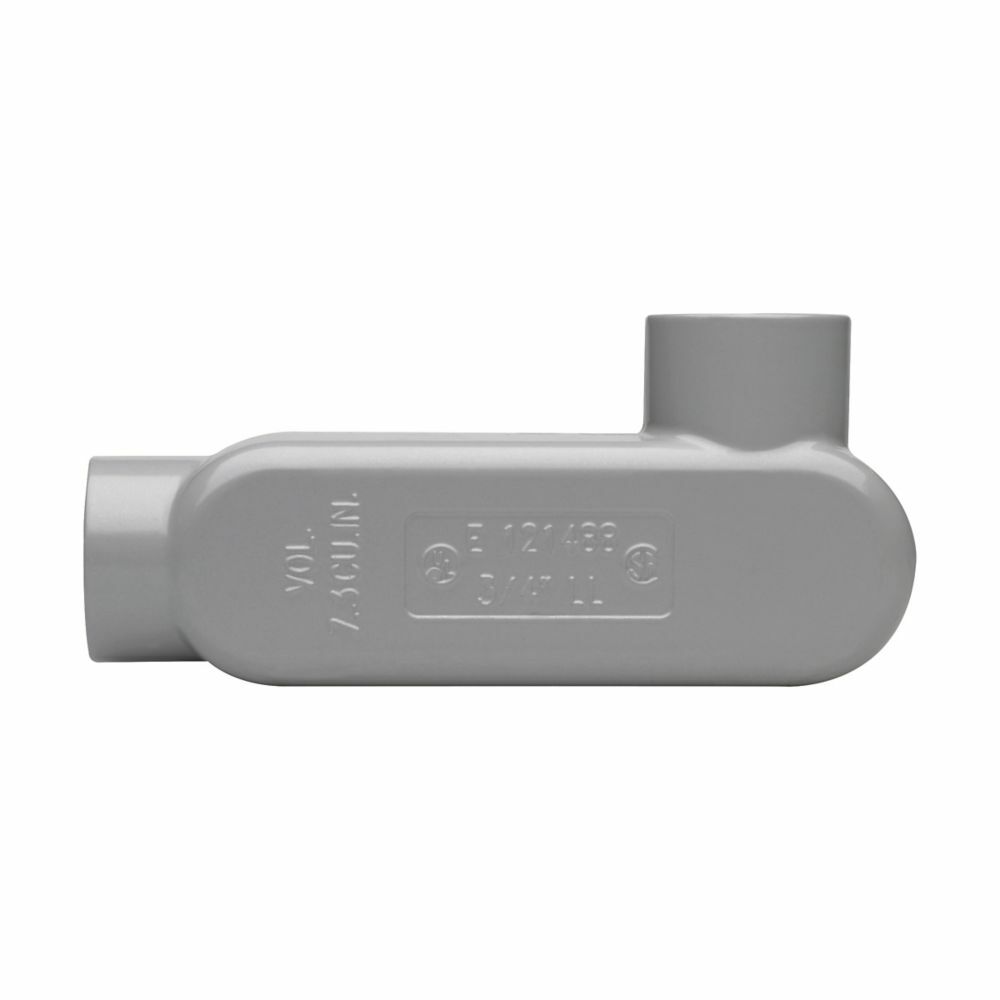 LL75 Condulet Type LL Conduit Outlet Body, 2-1/2 in Hub, 5 Form, 69.7 cu-in Capacity, Die Cast Copper-Free Aluminum, Epoxy Powder Coated