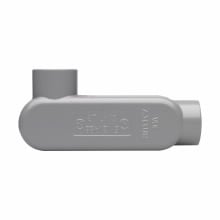 LR105 Condulet Type LR Conduit Outlet Body, 4 in Hub, 5 Form, 308 cu-in Capacity, Die Cast Copper-Free Aluminum, Epoxy Powder Coated