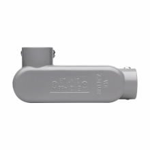 LR25MTC Condulet SnapPack Type LR Conduit Outlet Body With Cover and Neoprene Gasket, 3/4 in Hub, 5 Form, 7.3 cu-in Capacity, Die Cast Copper-Free Aluminum, Epoxy Powder Coated