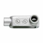 Eaton Crouse-Hinds series Condulet Form 5 conduit outlet body, Malleable iron, LR shape, 4"