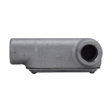 LR47CG Condulet SnapPack Type LR Conduit Outlet Body, 1-1/4 in Hub, 7 Form, Feraloy Iron Alloy, Aluminum Acrylic Painted/Electro-Galvanized
