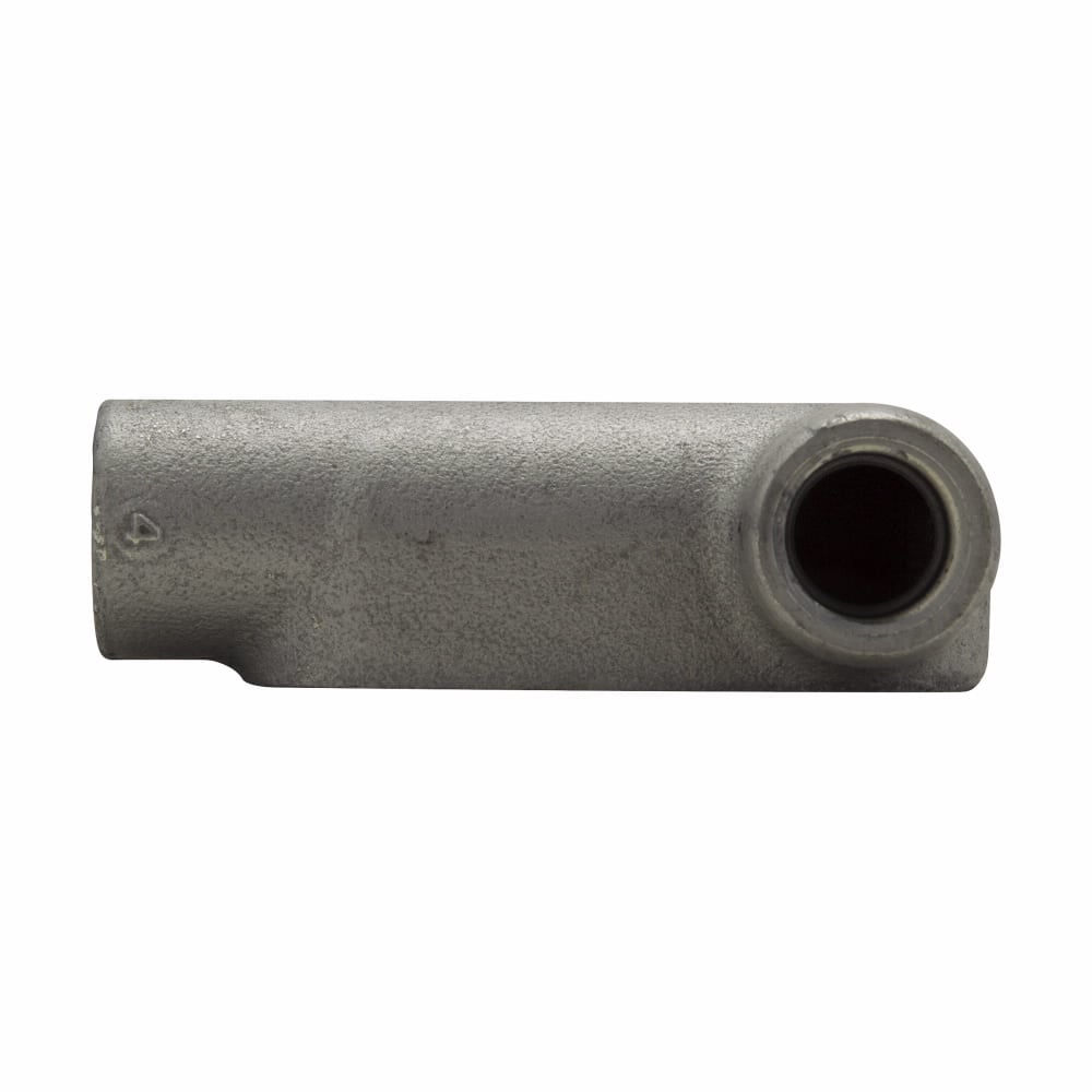 LR87 Condulet Type LR Conduit Outlet Body, 3 in Hub, 7 Form, Feraloy Iron Alloy, Aluminum Acrylic Painted/Electro-Galvanized