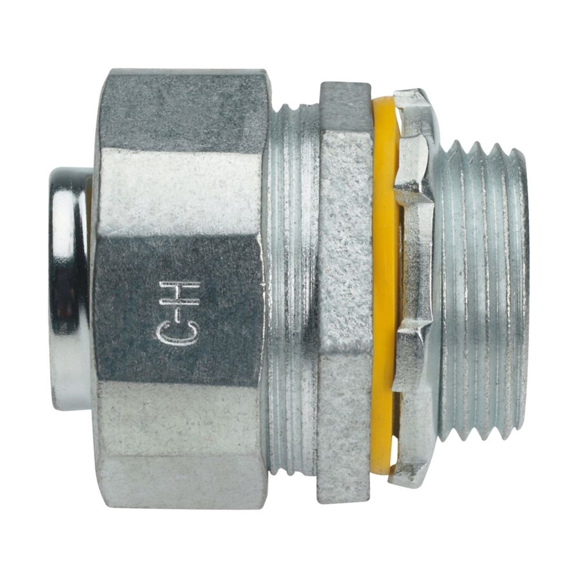LT200 Liquidator Liquid Tight Non-Insulated Straight Threaded Conduit Connector, 2 in Trade, Malleable Iron, Electro-Plated Zinc