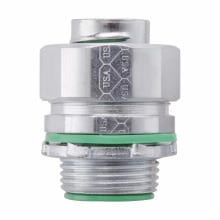 LTK200 Low Profile Liquid Tight Non-Insulated Straight Threaded Conduit Connector, 2 in Trade, Steel, Electro-Plated Zinc