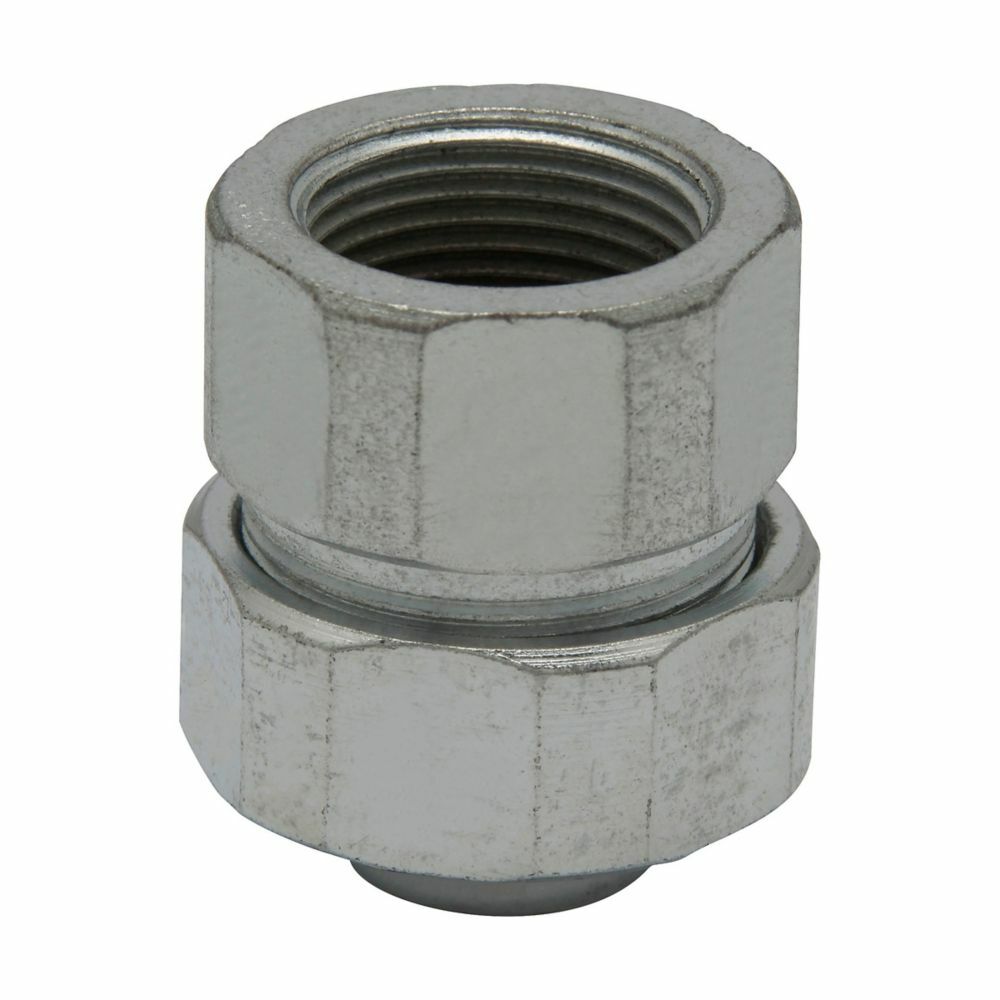 LTR150 Threaded Combination Coupling, 1-1/2 in, For Use With Flexible Metallic Conduit Fitting, Malleable Iron, Zinc Plated