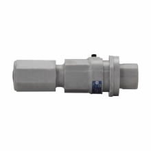 NPJ6385 Arktite Grounding Style 2 Heavy Duty Watertight Mating Plug, 600 VAC/250 VDC, 60 A, 3 Poles, 2 Wires, Gray