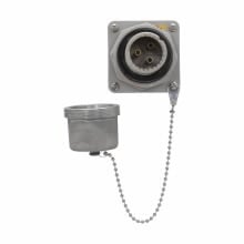 NPQ1048 Arktite Grounding Style 2 Heavy Duty Non-Metallic Watertight Motor Plug, 600 VAC/250 VDC, 100 A, 4 Poles, 3 Wires, Natural