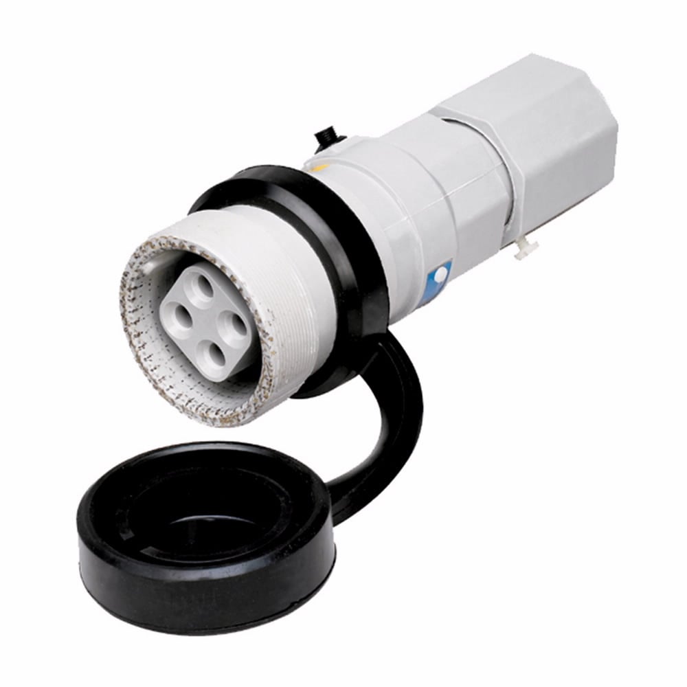 NPR6465 Arktite Grounding Style 2 Heavy Duty Non-Metallic Watertight Connector, 600 VAC/250 VDC, 60 A, 4 Poles, 3 Wires, Gray