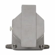 NRE3422 Arktite Heavy Duty Watertight Circuit Breaking Receptacle Assembly, 600 VAC/250 VDC, 30 A, 4 Poles, 3 Wires, Gray