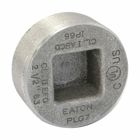 Eaton Crouse-Hinds series PLG conduit plug, Rigid/IMC, Steel, 1/4", Recessed