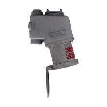 SRD3524 NW Style 2 Dead Front Explosionproof Through-Feed Interlocked Receptacle With 30 A Switch, Spring Door, 480 VAC, 30 A, 5 Poles, 4 Wires, Natural