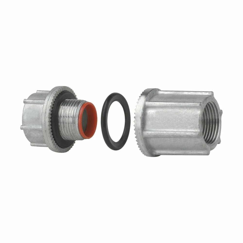 STTB 2 Threaded Through Bulkhead Fitting, 3/4 in, For Use With Rigid/IMC Conduit, Zinc