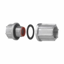 STTB 6 Threaded Through Bulkhead Fitting, 2 in, For Use With Rigid/IMC Conduit, Zinc