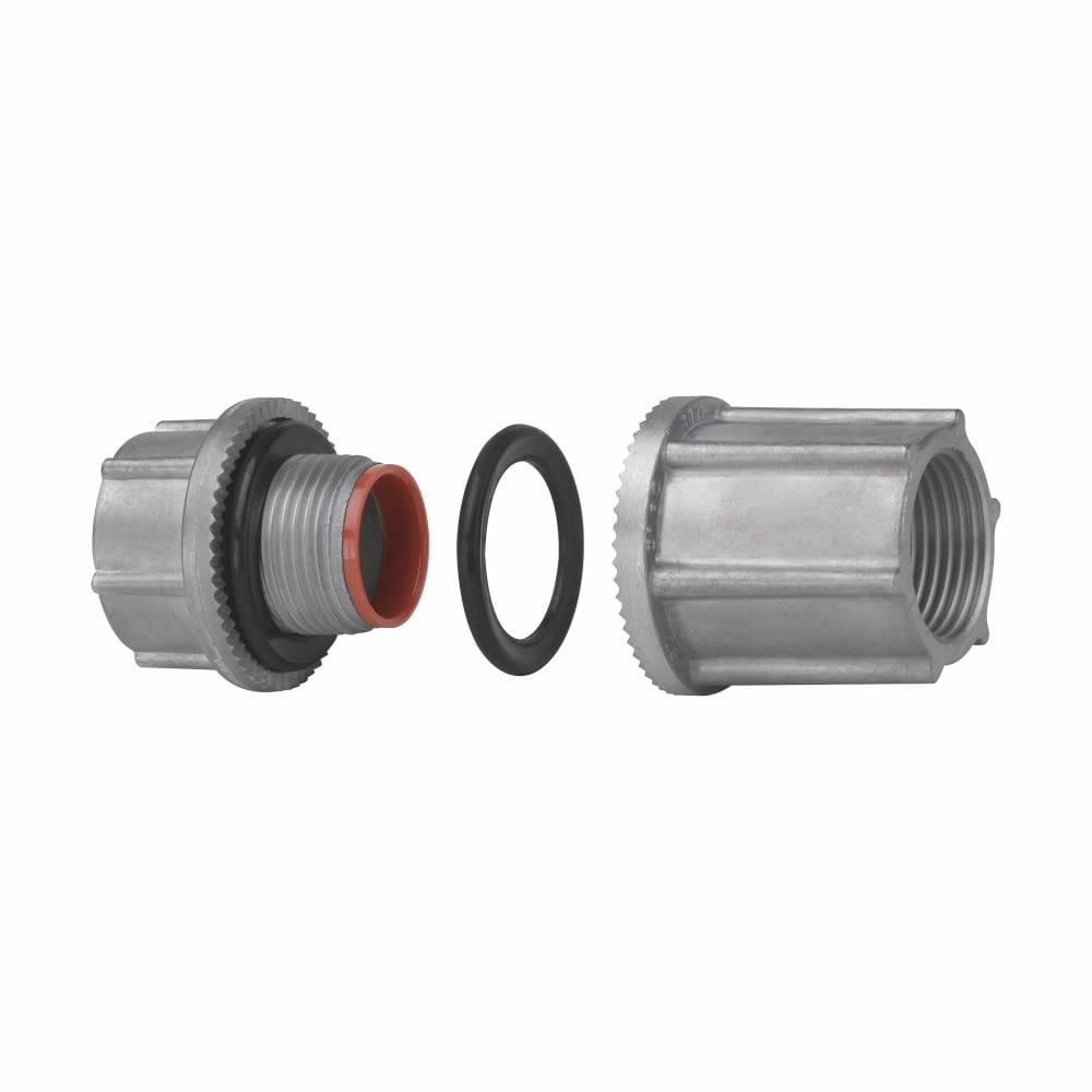 STTBA 2 2-Piece Threaded Through Bulkhead Fitting, 3/4 in, For Use With Rigid/IMC Conduit, Aluminum