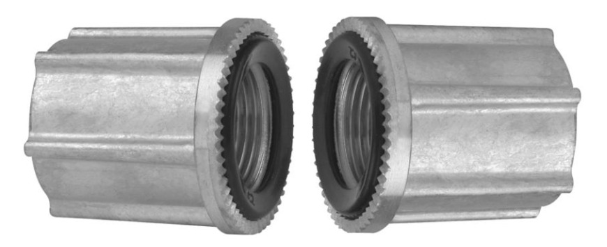 STTTBA 6 2-Piece Triple Threaded Through Bulkhead Fitting, 2 in, For Use With IMC/Rigid Conduit, Aluminum