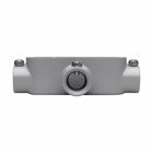 Eaton Crouse-Hinds series Condulet Series 5 conduit outlet body, Rigid/IMC, Copper-free aluminum, T shape, Body, traditional cover and gasket, 4"