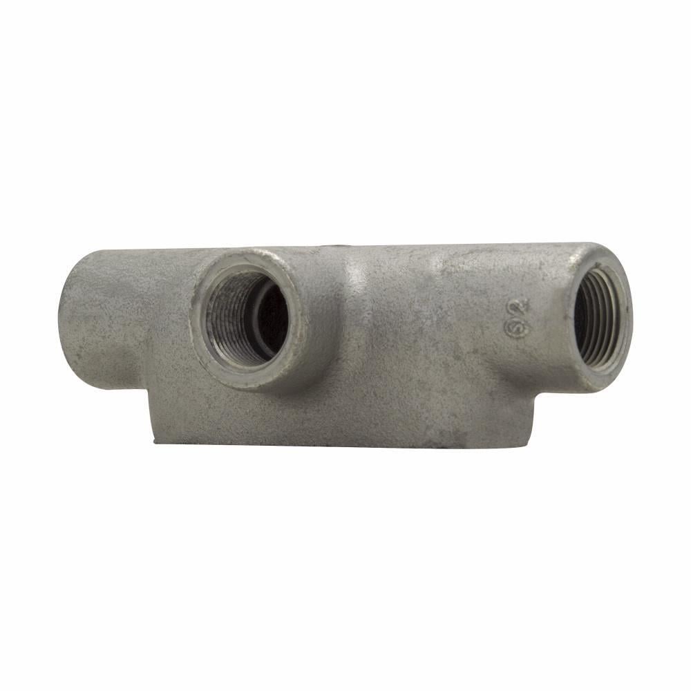 T27 Condulet Type T Conduit Outlet Body, 3/4 in Hub, 7 Form, Feraloy Iron Alloy, Aluminum Acrylic Painted/Electro-Galvanized