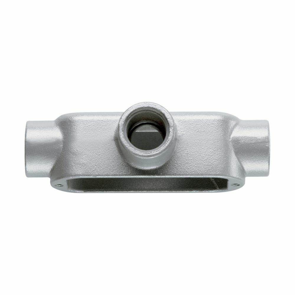 T400M Condulet Type T Conduit Outlet Body, 4 in Hub, 5 Form, 324 cu-in Capacity, Malleable Iron, Hot Dipped Galvanized