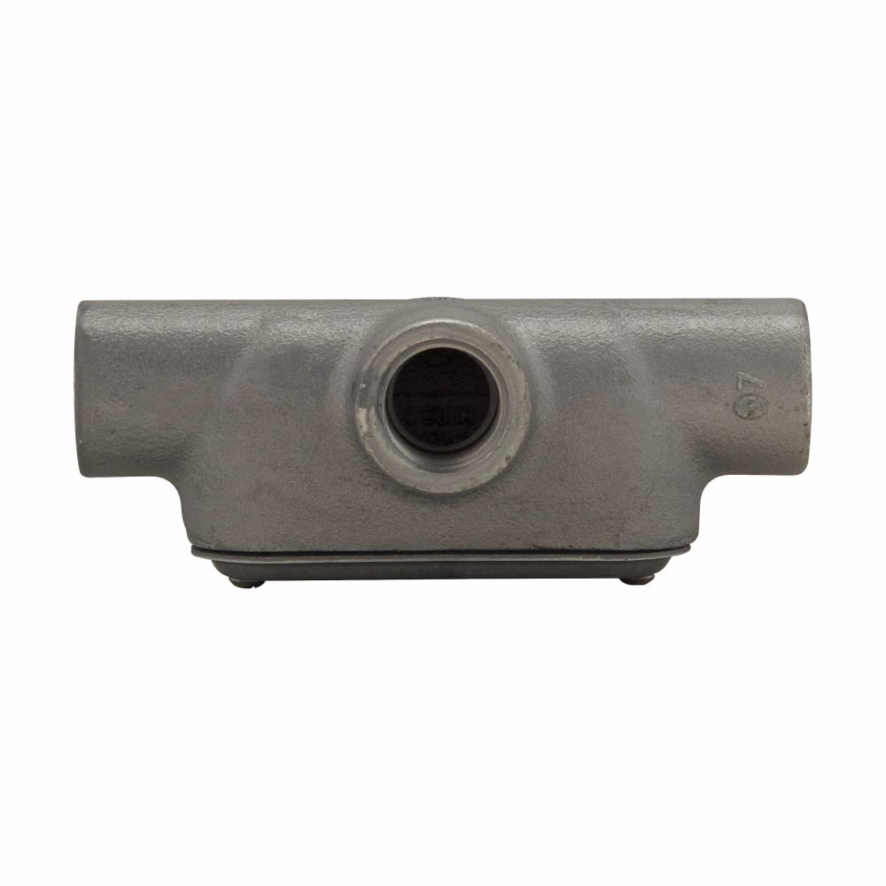 T67CG Condulet SnapPack Type T Conduit Outlet Body, 2 in Hub, 7 Form, Feraloy Iron Alloy, Aluminum Acrylic Painted/Electro-Galvanized