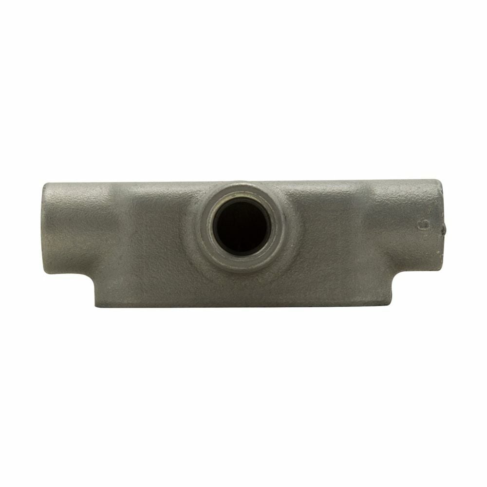T68 Condulet Type T Conduit Outlet Body, 2 in Hub, 8 Form, Feraloy Iron Alloy, Aluminum Acrylic Painted/Electro-Galvanized