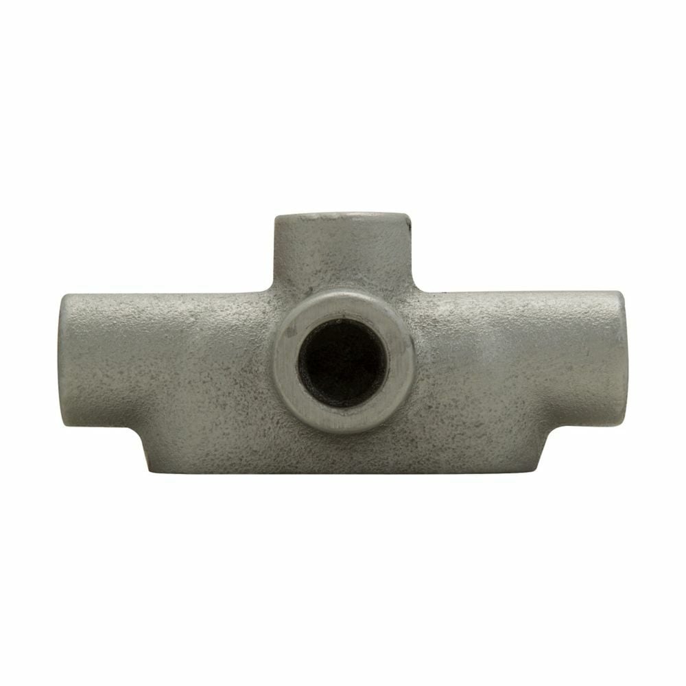 TA57 Condulet Type TA Conduit Outlet Body, 1-1/2 in Hub, 7 Form, Feraloy Iron Alloy, Aluminum Acrylic Painted/Electro-Galvanized