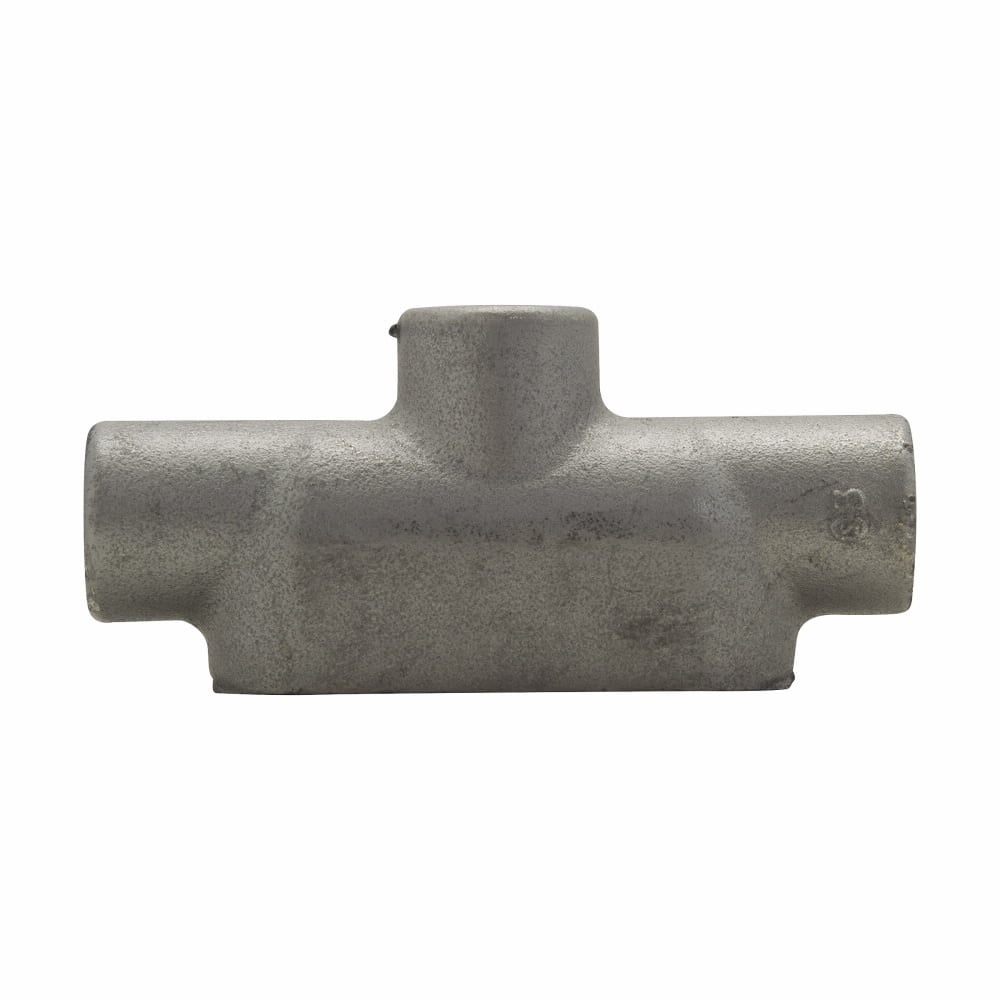 TB37 Condulet Type TB Conduit Outlet Body, 1 in Hub, 7 Form, Feraloy Iron Alloy, Aluminum Acrylic Painted/Electro-Galvanized