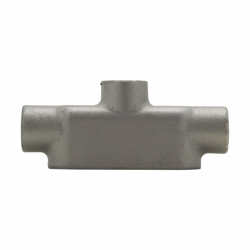 TB38 Condulet Type TB Conduit Outlet Body, 1 in Hub, 8 Form, Feraloy Iron Alloy, Aluminum Acrylic Painted/Electro-Galvanized