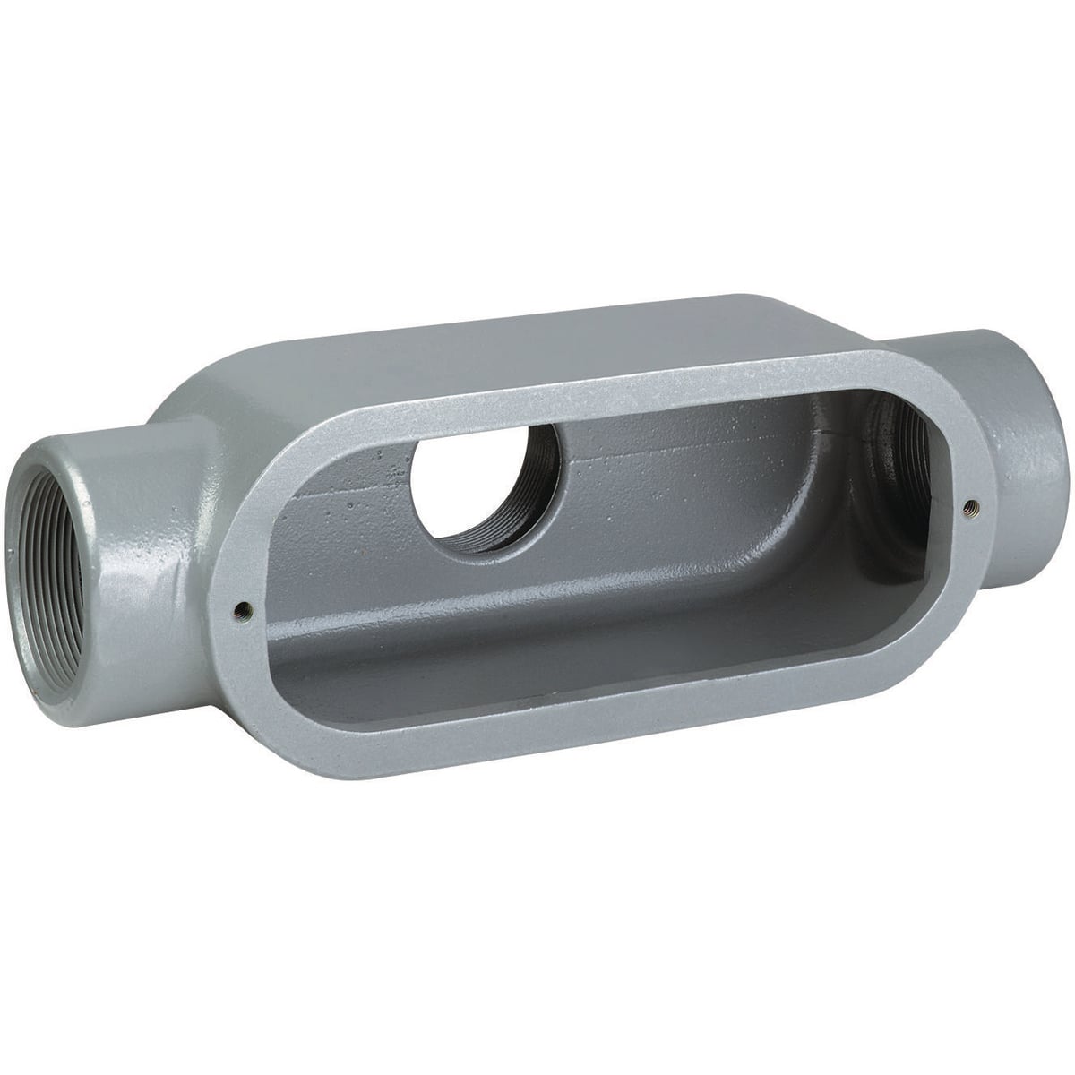 TB448 Condulet Type TB Conduit Outlet Body, 1-1/4 in Hub, 8 Form, Feraloy Iron Alloy, Aluminum Acrylic Painted/Electro-Galvanized