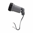 Eaton Crouse-Hinds series TP weatherproof universal par lamp holder, Gray, Compact fluorescent/LED, Die cast aluminum, 150W max. lamp size, External gasket