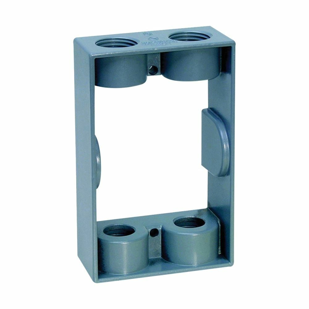 TP7174 Weatherproof Extension Adapter, 1 Gang, 4-9/16 in L x 2-7/8 in W x 2 in D, Die Cast Aluminum