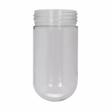 TP7464 Lighting Fixture Globe, Cylindrical/Round Bottom Shape, 100 W Lamp, For Use With Vaporproof Lighting Fixture, Glass