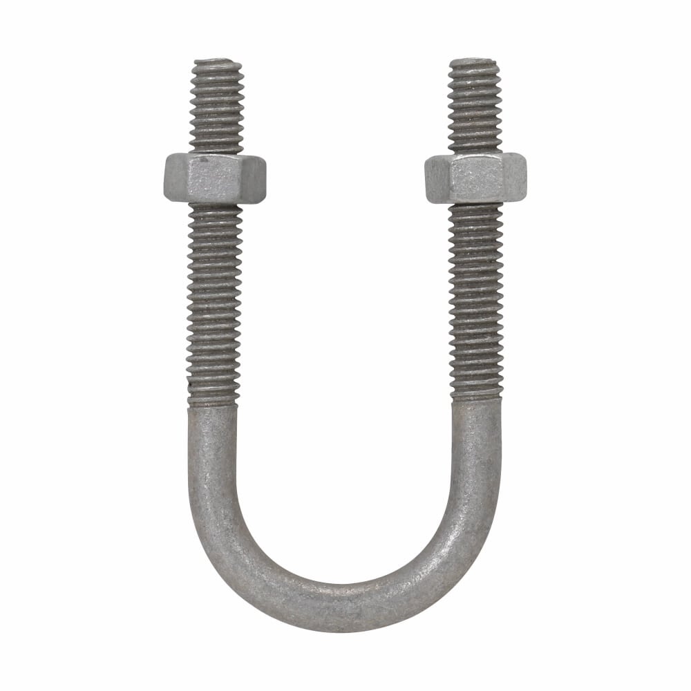 UBM100HD Heavy Duty U-Bolt with Hex Nut, 1 in Trade, 5/16-18 Thread, Iron