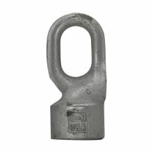 UNE2 Flexible Female Fixture Hanger, 3/4 in, Malleable Iron, Aluminum Acrylic Painted/Cadmium Electro-Galvanized