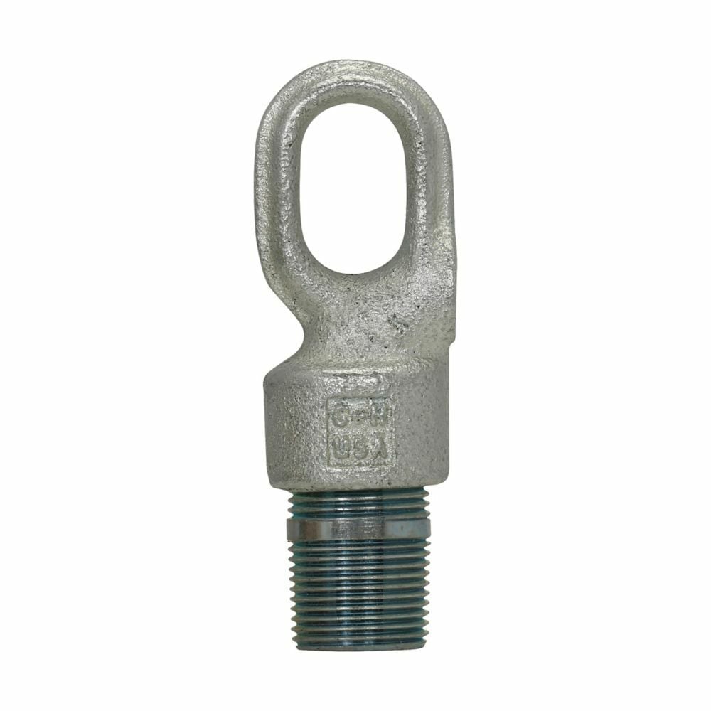 UNE26 Pendant Mount Male Flexible Luminaire Hanger, 3/4 in, For Use With Pendant Lighting Fixture, Malleable Iron