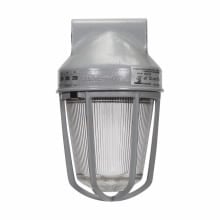 VDC22GP Vaporgard Enclosed Gasketed Vaporproof Light Fixture With Tempered Glass Globe, Guard, (1) A23 Lamp, Epoxy Powder Coated Housing