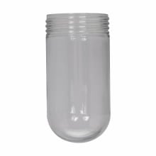 VN76 Vaporgard Light Fixture Globe, Cylindrical/Round Bottom Shape, 150 W Lamp, For Use With V Series Incandescent Luminaires, Heat Resistant Glass