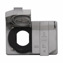 WLRD L5 15 Horizontal Cover With 2-Pole 3-Wire 15 A Receptacle Assembly, Copper-Free Aluminum