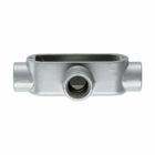Eaton Crouse-Hinds series Condulet Form 5 conduit outlet body, Malleable iron, X shape, 1-1/4"