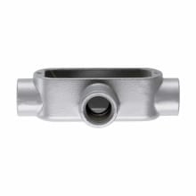 X200M Condulet Type X Conduit Outlet Body, 2 in Hub, 5 Form, 76 cu-in Capacity, Malleable Iron, Aluminum Acrylic Painted/Electro-Galvanized