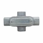 Eaton Crouse-Hinds series Condulet Form 7 SnapPack conduit outlet body, gasket and cover, Feraloy iron alloy, X shape, 2"