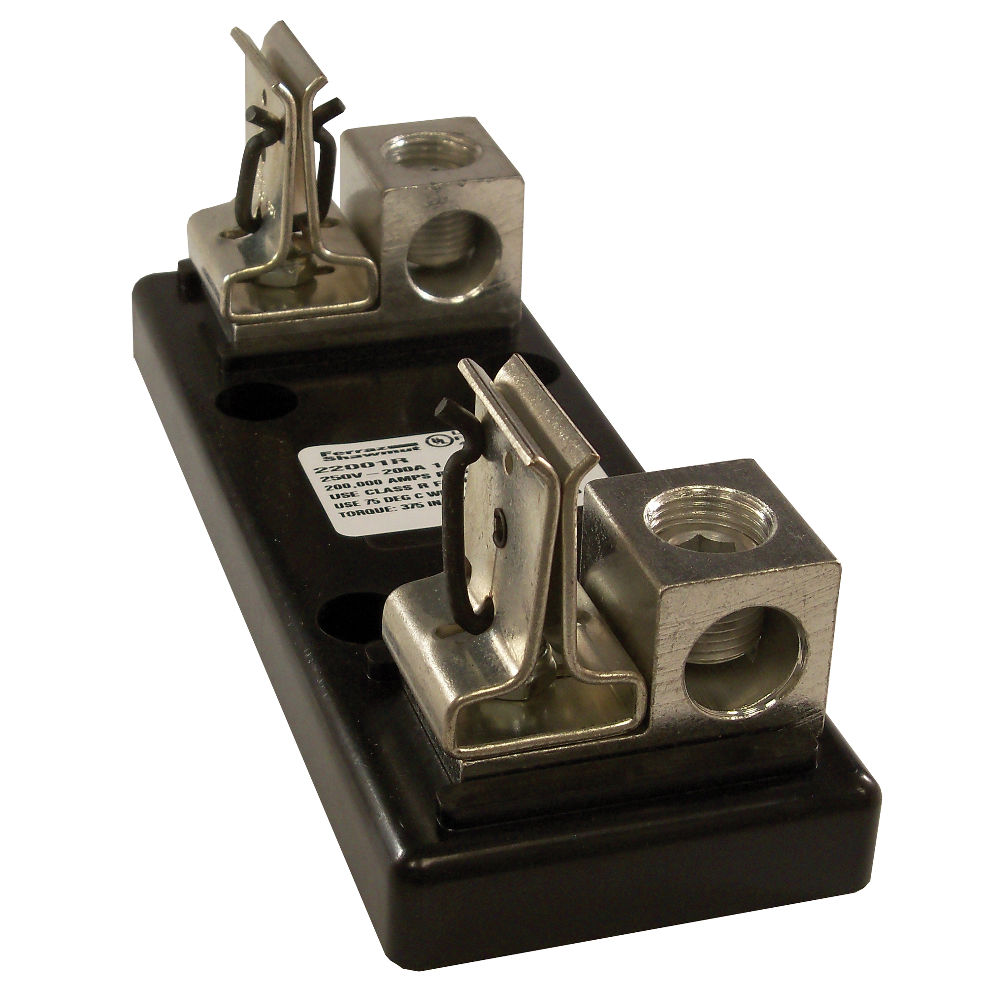 22001R Open Style Fuse Block, 250 V AC, 200 A, Class R, 6 AWG to 350 kcmil Wire, 1 Pole