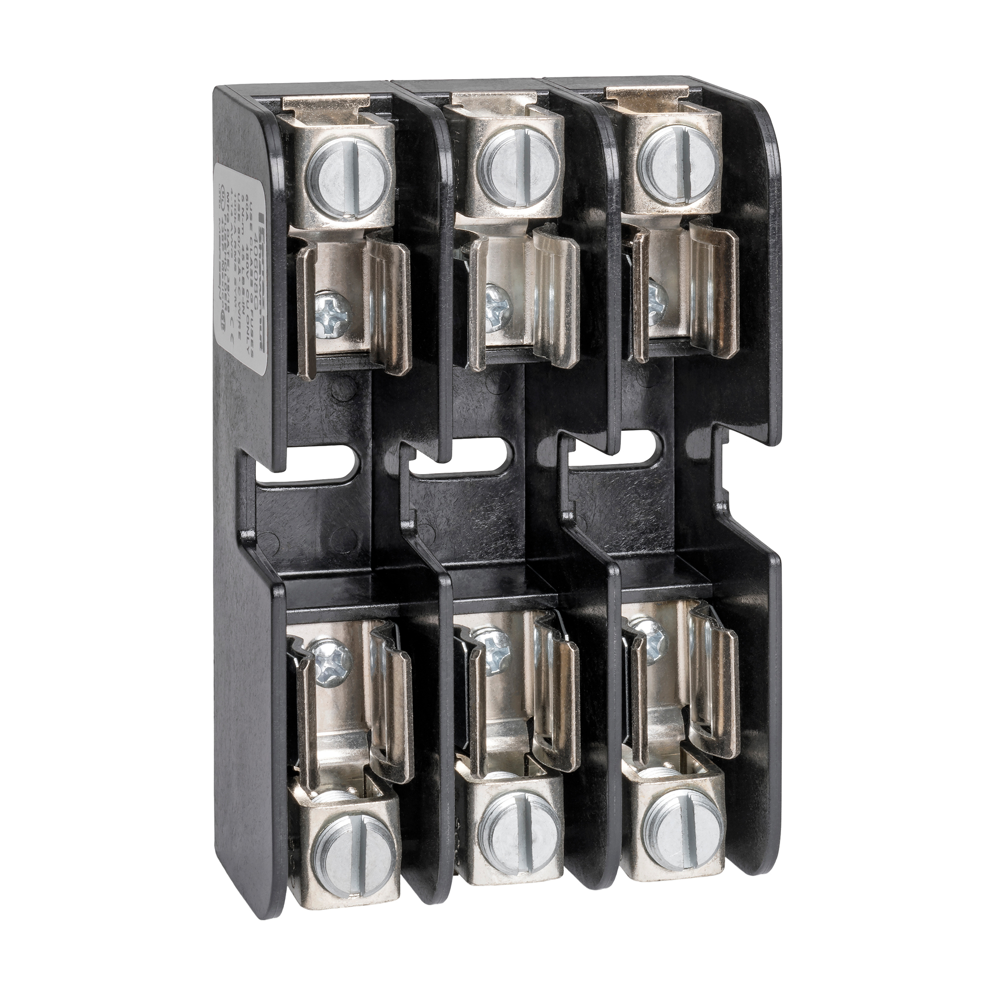40608G Open Style Fuse Block, 480 V AC, 60 A, Class G, 14 to 2 AWG Wire, 3 Poles