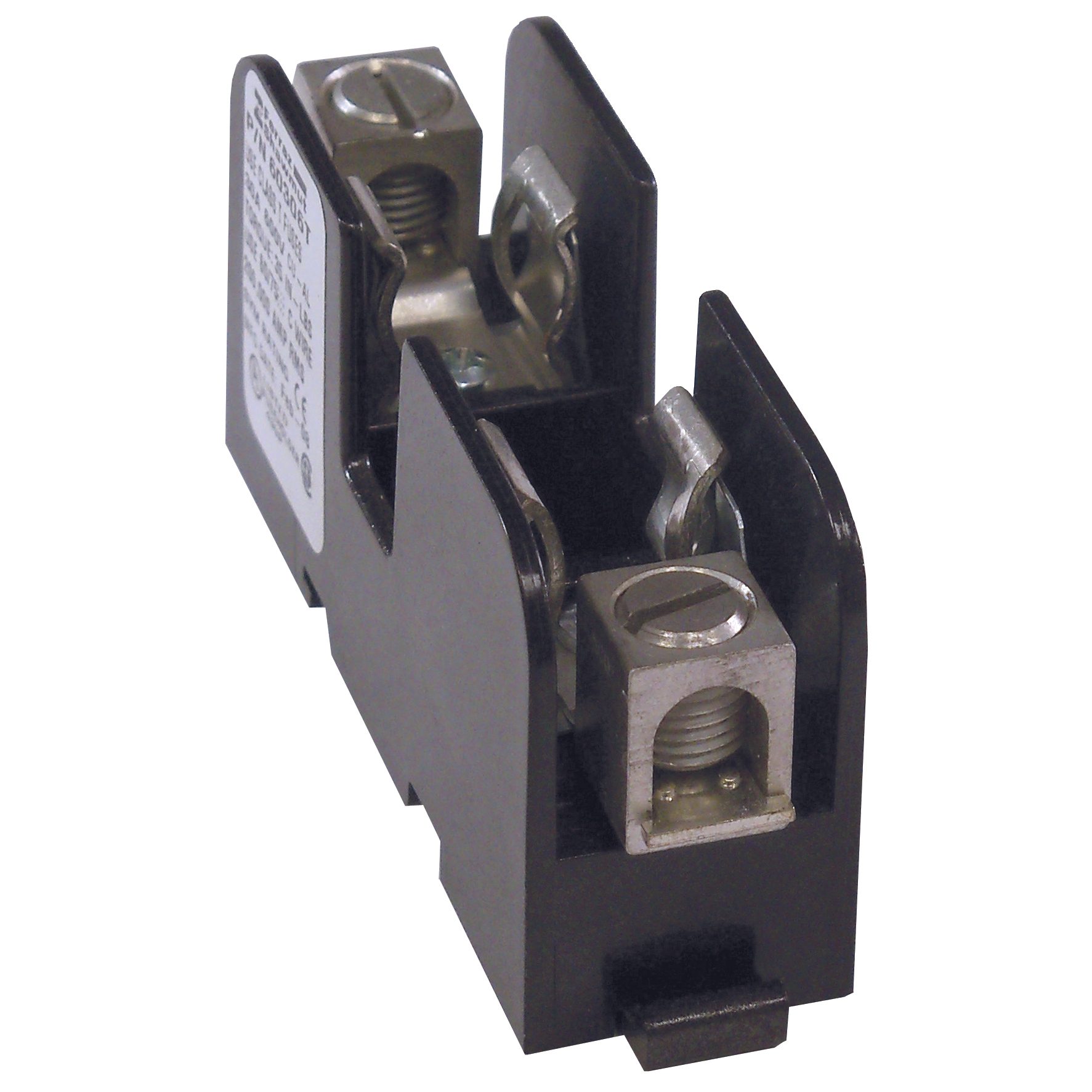 60306T Open Style Fuse Block, 600 V AC/300 V DC, 30 A, Class: T, 14 to 2 AWG Wire, 1 Poles