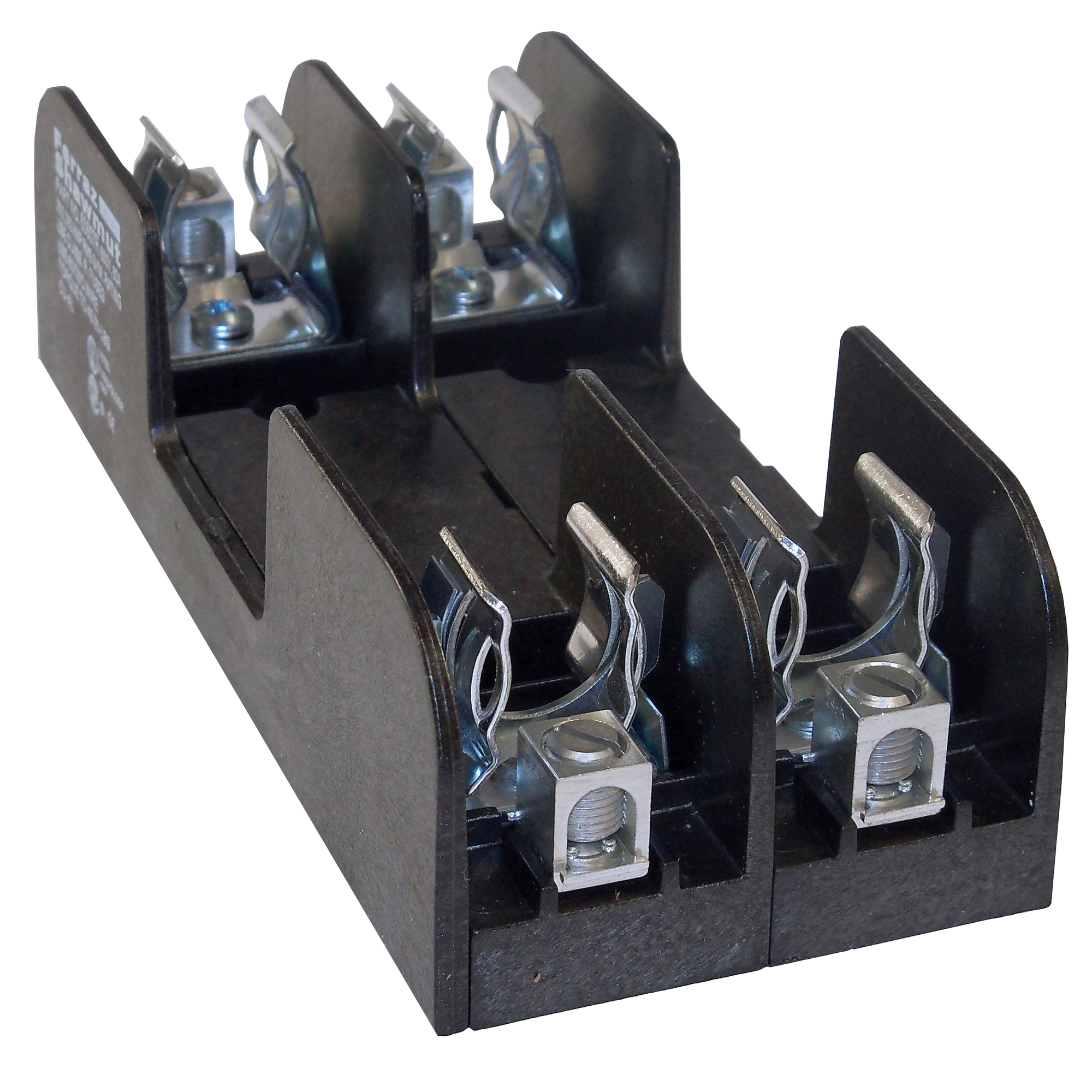 60607R Open Style Fuse Block, 600 V AC/DC, 60 A, Class R, 14 to 2 AWG Wire, 2 Poles
