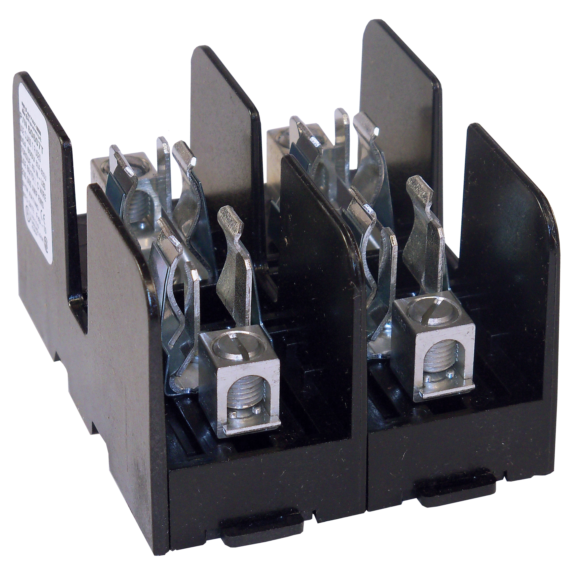 60607T Fuse Block, 600 V AC/300 V DC, 60 A, Class: T, 14 to 2 AWG Wire, 2 Poles