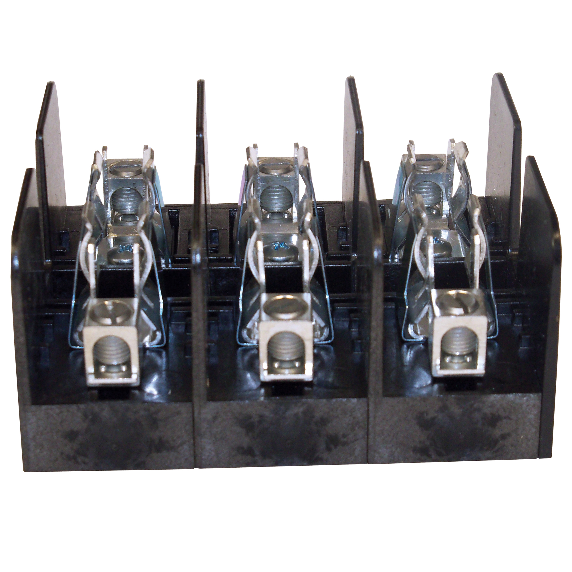 60608 Open Style Fuse Block, 600 V AC/DC, 60 A, Class: H/K, 14 to 2 AWG Wire, 3 Poles