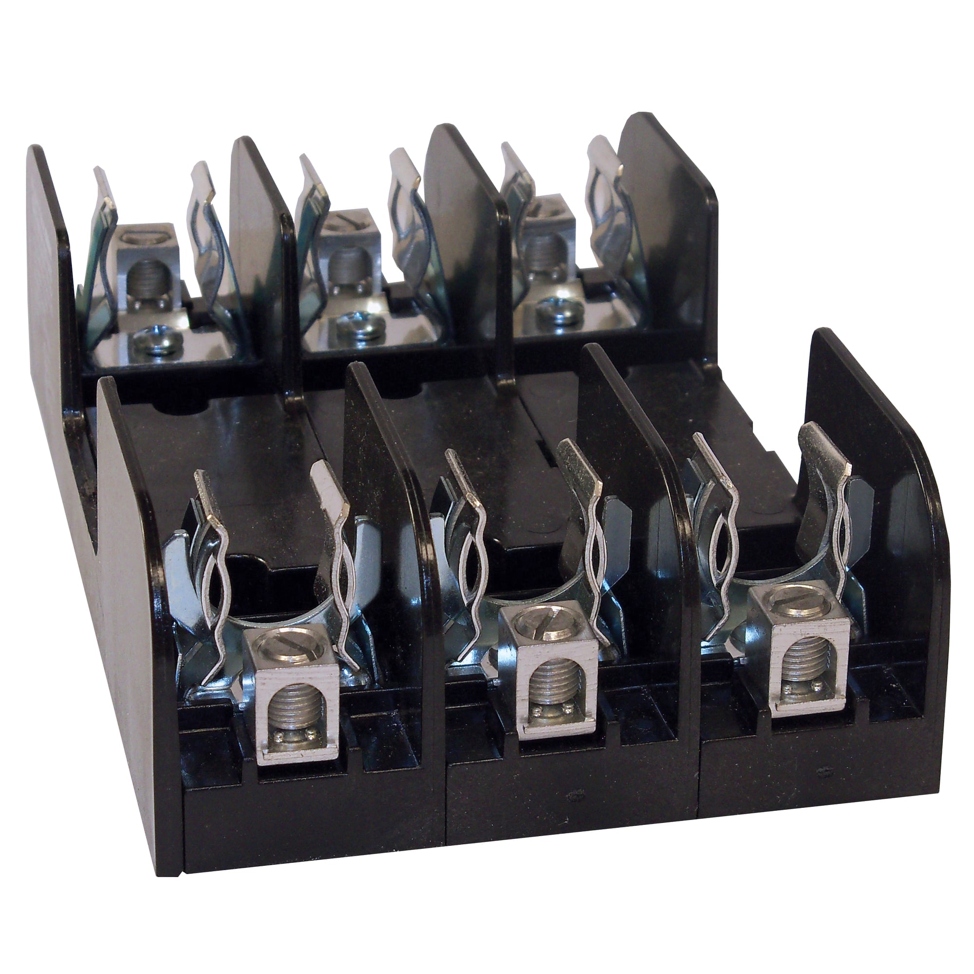 60608R Open Style Fuse Block, 600 V AC/DC, 60 A, Class R, 14 to 2 AWG Wire, 3 Poles